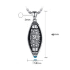 Tibet Om Mani Padme Hum Protection Necklace Rotatable Pendant