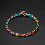 Tibet Handmade Five Colour Thread Protection Braid String Bracelet