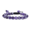 Natural Healing Power Gemstone Crystal Beads Unisex Adjustable Macrame Bracelet