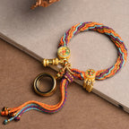 Tibetan Om Mani Padme Hum Dreamcatcher Luck Colourful Reincarnation Knot String Bracelet