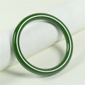 Cyan Jade Longevity Blessing Bangle Bracelet