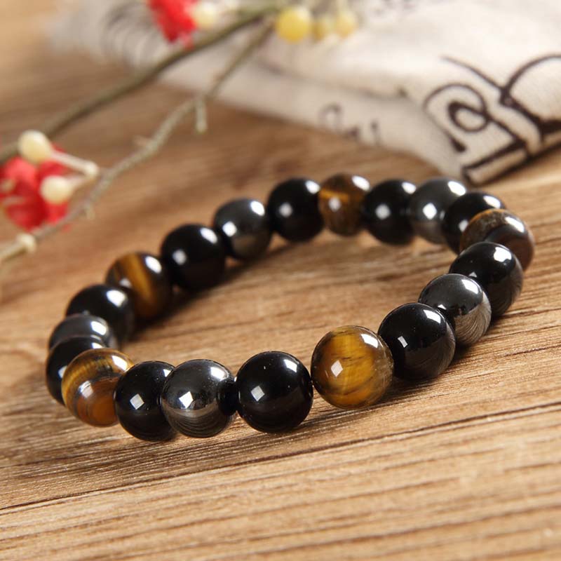 Tibetan Tiger's Eye Bracelet and Necklace Set