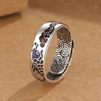 Koi Fish Auspicious Cloud Design Luck Wealth Ring