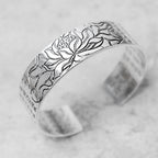 Tibetan Lotus White Copper Luck Bracelet