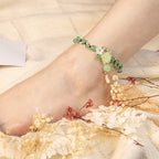 Financial Success Jade Braided Weave Prosperity Abundance Anklet