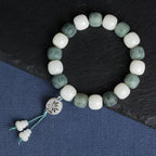 White Bodhi Six True Words Protection Bracelet