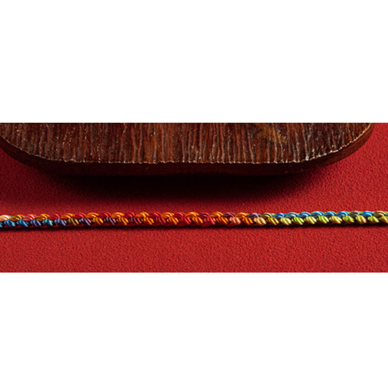 "May you be blessed with peace and safety in all four seasons" Lucky Multicoloured Bracelet