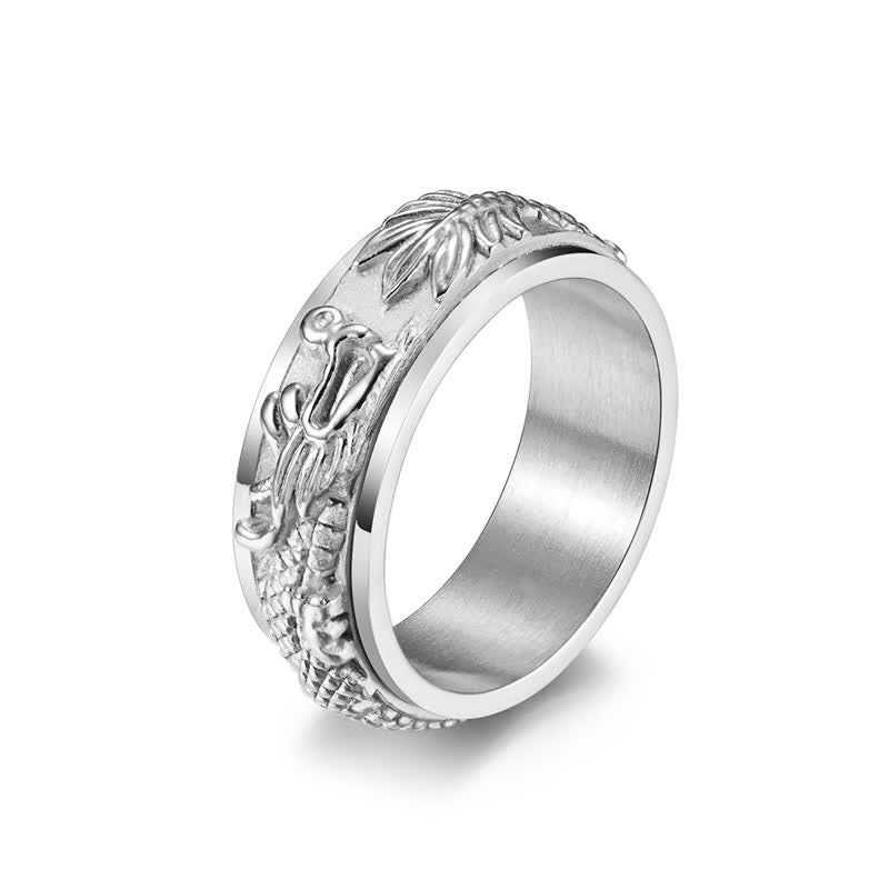 Dragon Titanium Steel Stimulation Rotatable Ring
