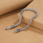 Vintage Dragon Keel Braided Twisted Design Wealth Buckle Bracelet