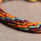 Tibetan Om Mani Padme Hum Dreamcatcher Luck Colourful Reincarnation Knot String Bracelet