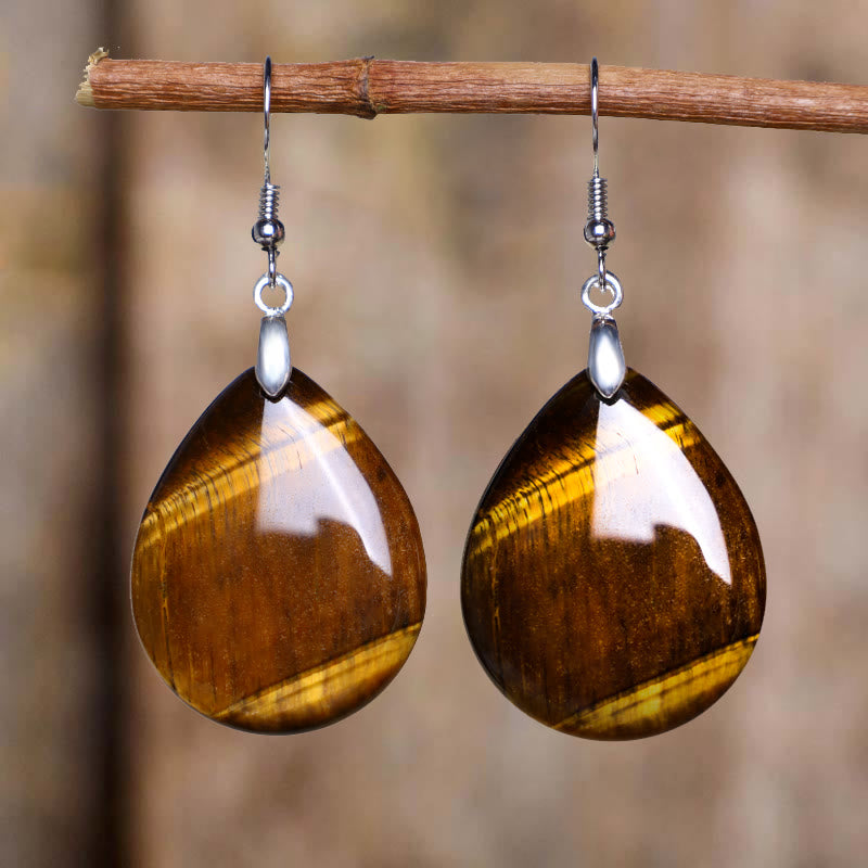 Natural Aventurine Dangle Healing Drop Earrings