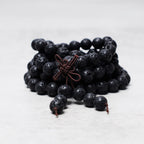 108 Natural Lava Rock Beads Prayer Mala Bracelet Necklace