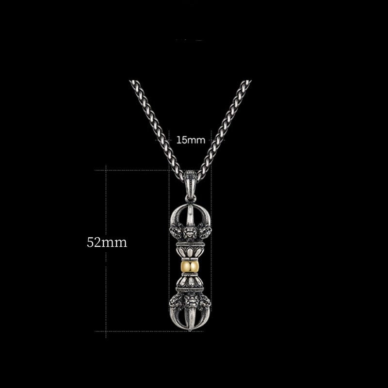Tibetan Dorje Vajra Design Wealth Necklace Pendant