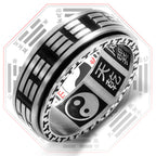 Bagua Yin Yang Titanium Steel Balance Rotatable Ring