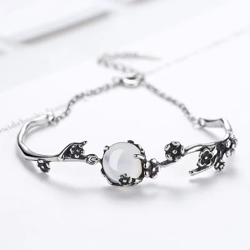 Plum Blossom Chalcedony Positive Bracelet