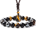 Tibetan Tiger's Eye Bracelet and Necklace Set