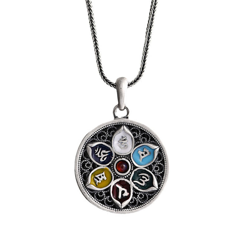 Tibetan Om Mani Padme Hum Purity Necklace Pendant