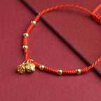 Lotus Pod Charm Luck String Rope Anklet