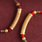 Handmade Alloy Heart Sutra Protection Strength Rope Bracelet Anklet