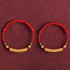 Handmade Alloy Heart Sutra Protection Strength Rope Bracelet Anklet