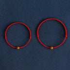 Natural Peach Wood Bead Ward Off Evil Spirits Braided Bracelet