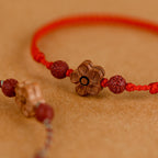 Peach Wood Small Peach Blossom Cinnabar Wealth String Bracelet Anklet