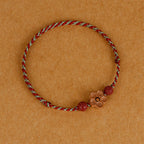 Peach Wood Small Peach Blossom Cinnabar Wealth String Bracelet Anklet