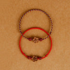 Peach Wood Small Peach Blossom Cinnabar Wealth String Bracelet Anklet