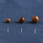 Natural Peach Wood Bead Ward Off Evil Spirits Braided Bracelet