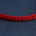 Natural Peach Wood Bead Ward Off Evil Spirits Braided Bracelet