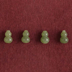 Natural Hetian Jade Gourd Protection Luck Braided Bracelet Anklet