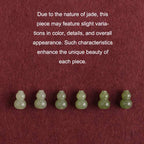 Natural Hetian Jade Gourd Protection Luck Braided Bracelet Anklet