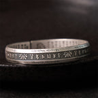 Om Mani Padme Hum Heart Sutra Mantra Lotus Peace Meditation Cuff Bracelet Bangle