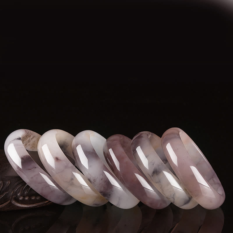 Purple Jade Happiness Protection Bracelet Bangle