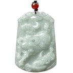 Natural Jade 12 Chinese Zodiac Abundance Amulet Pendant Necklace