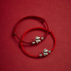 Year of the Horse 999 Sterling Silver String Braided Protection Bracelet