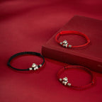 Year of the Horse 999 Sterling Silver String Braided Protection Bracelet