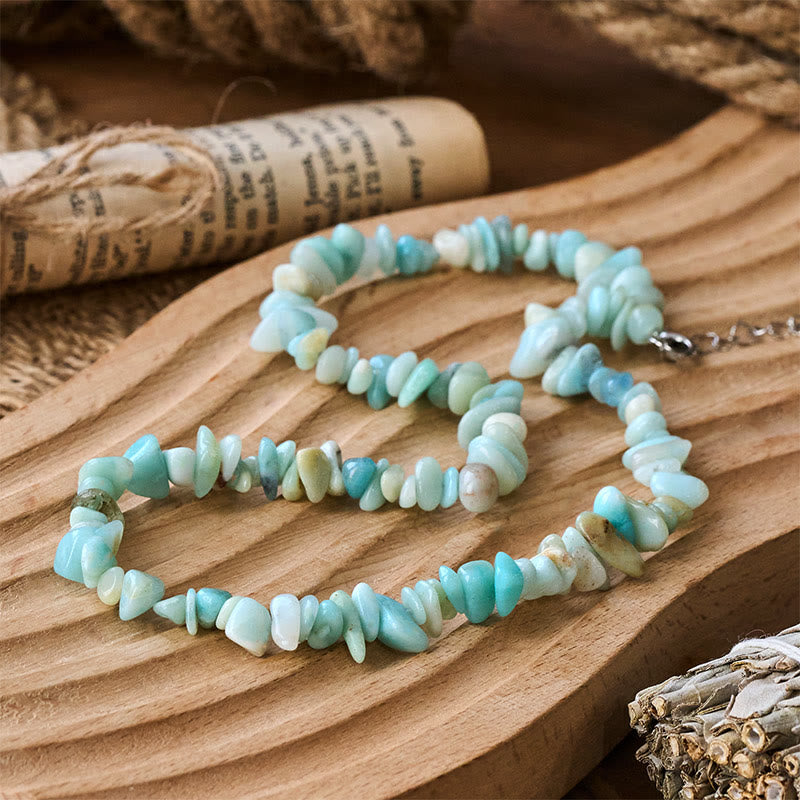 Natural Crystal Stone Luck Necklace
