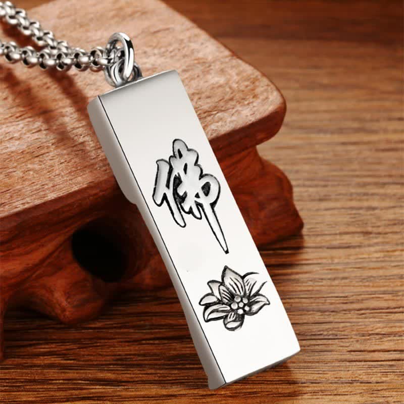 Tathagata Buddha Strength Protection Amulet Lucky Vintage Style Pendant Necklace