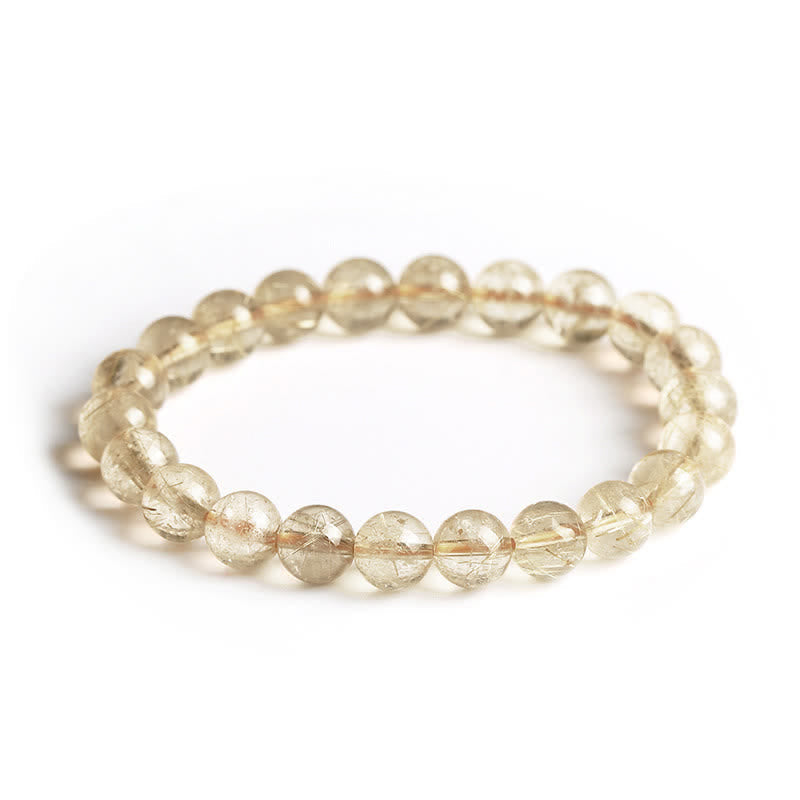 Natural Golden Rutilated Quartz Auspiciousness Protection Bracelet