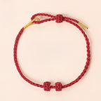 Handmade Braided Red String 3mm Jade Beads Protection Adjustable DIY Bracelet