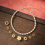 White Braided Rope Flower knowledge Bracelet