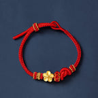 Flower Braided Rope Knot Adjustable Bracelet