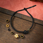 Flower Braided Rope Knot Adjustable Bracelet
