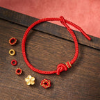 Flower Braided Rope Knot Adjustable Bracelet