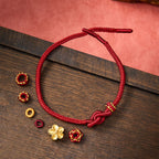 Flower Braided Rope Knot Adjustable Bracelet