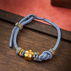 Flower Braided Rope Knot Adjustable Bracelet