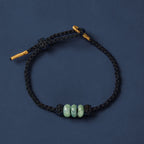 Handmade Braided Red String 3mm Jade Beads Protection Adjustable DIY Bracelet