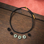 Handmade Braided Red String 3mm Jade Beads Protection Adjustable DIY Bracelet