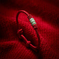 Handmade Red String Jade Protection Braided Sliding Knot Bracelet